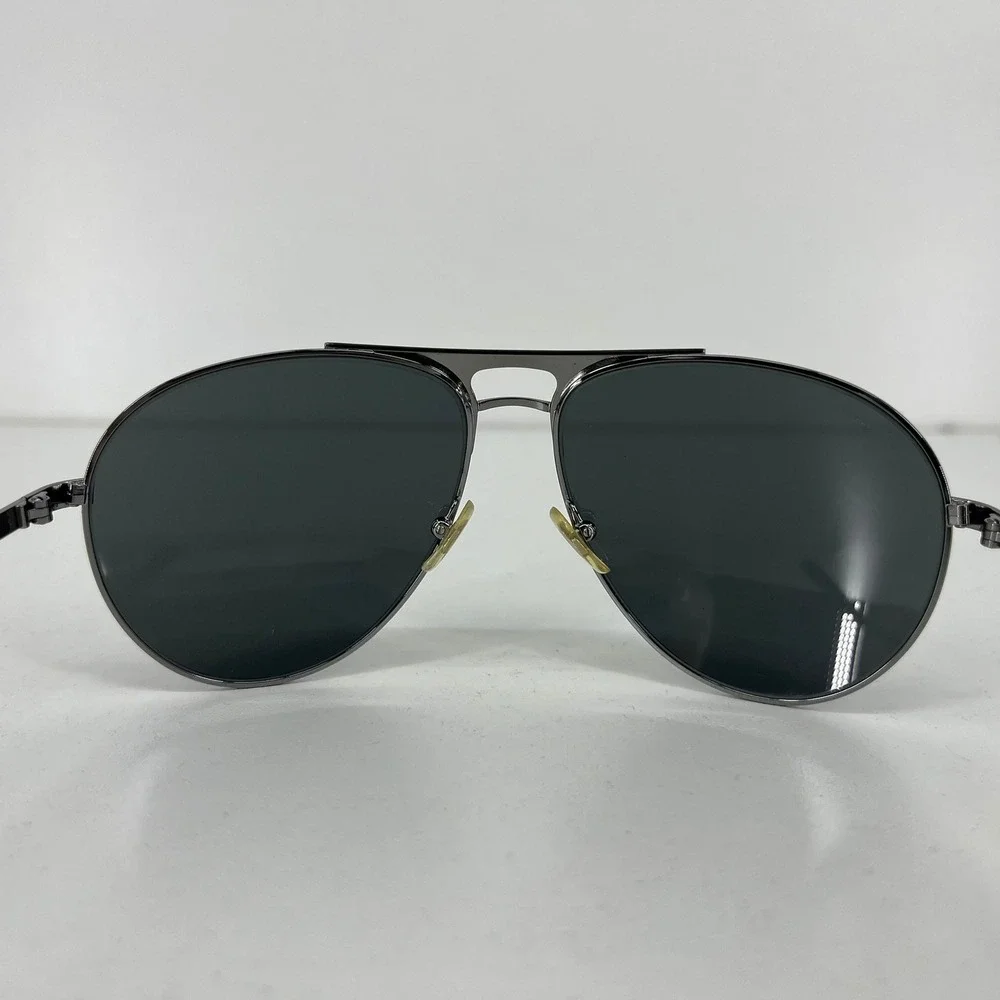Versace Aviator Sunglasses Gunmetal Greek Key Mod 2164 1001/87 60-15 140 3N